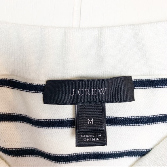 J Crew striped ruffle off the shoulder sweater - Picture 3 of 8